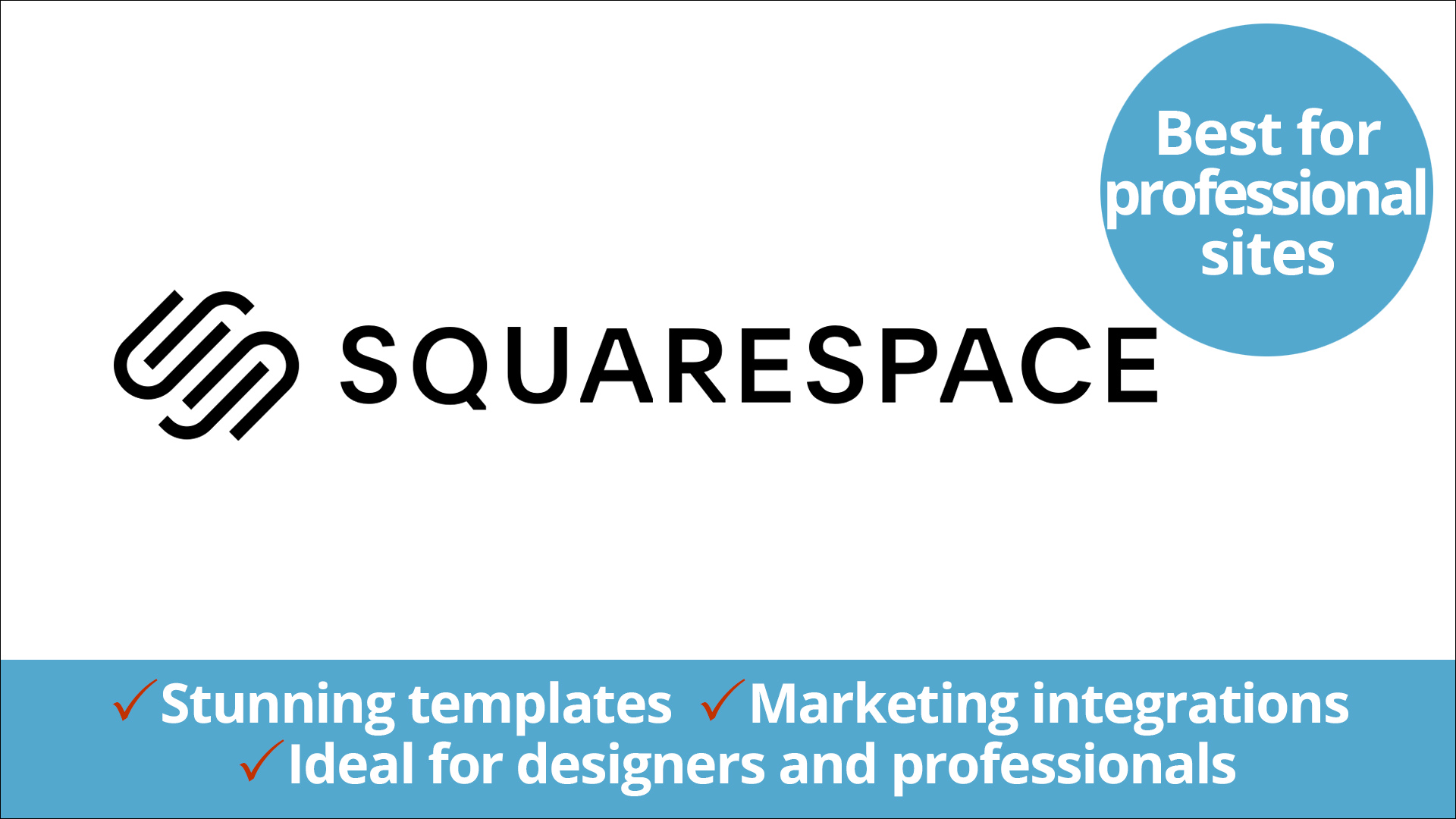 Squarespace logo and guide info