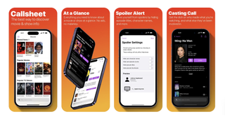 Screenshots of the Callsheet app on the Apple App Store.