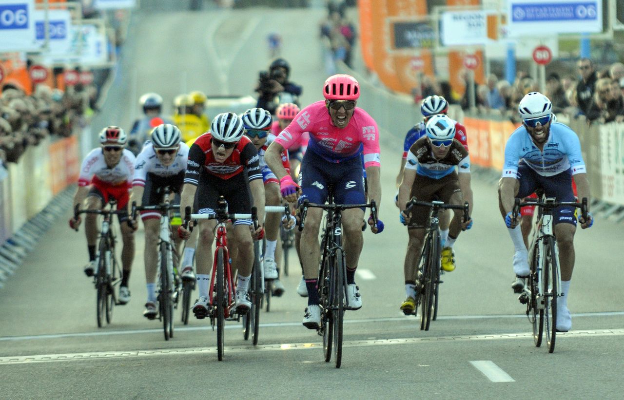 Sep Vanmarcke (EF Education First) celebrates his first win since 2016
