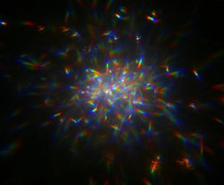Orbiting Rainbows Laser Light Reflectionsa