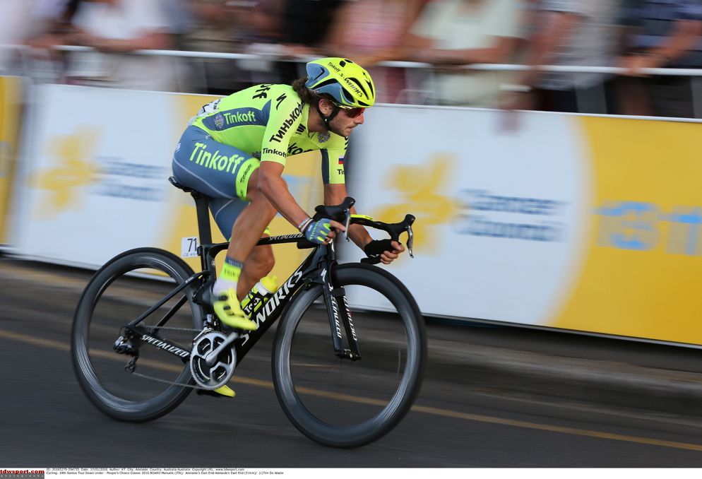 Manuele Boara (Tinkoff) on the attack at the Down Under Classic