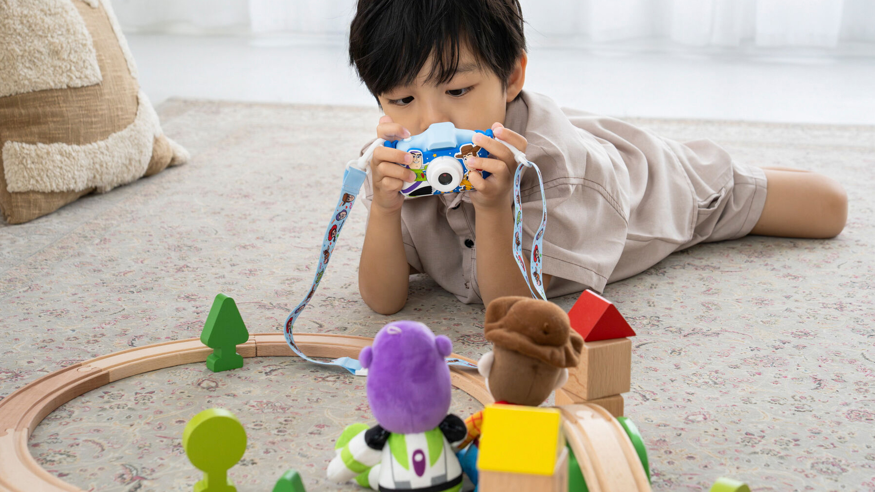 Toy Story Kids Camera being used by a child indoors