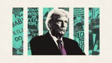 Illustration of Donald Trump and anti-abortion activists