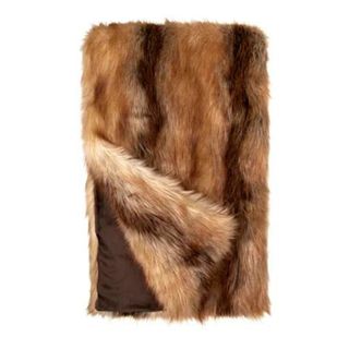 fabulous furs red fox faux fur blanket