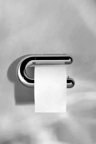 Thick metal toilet roll holder