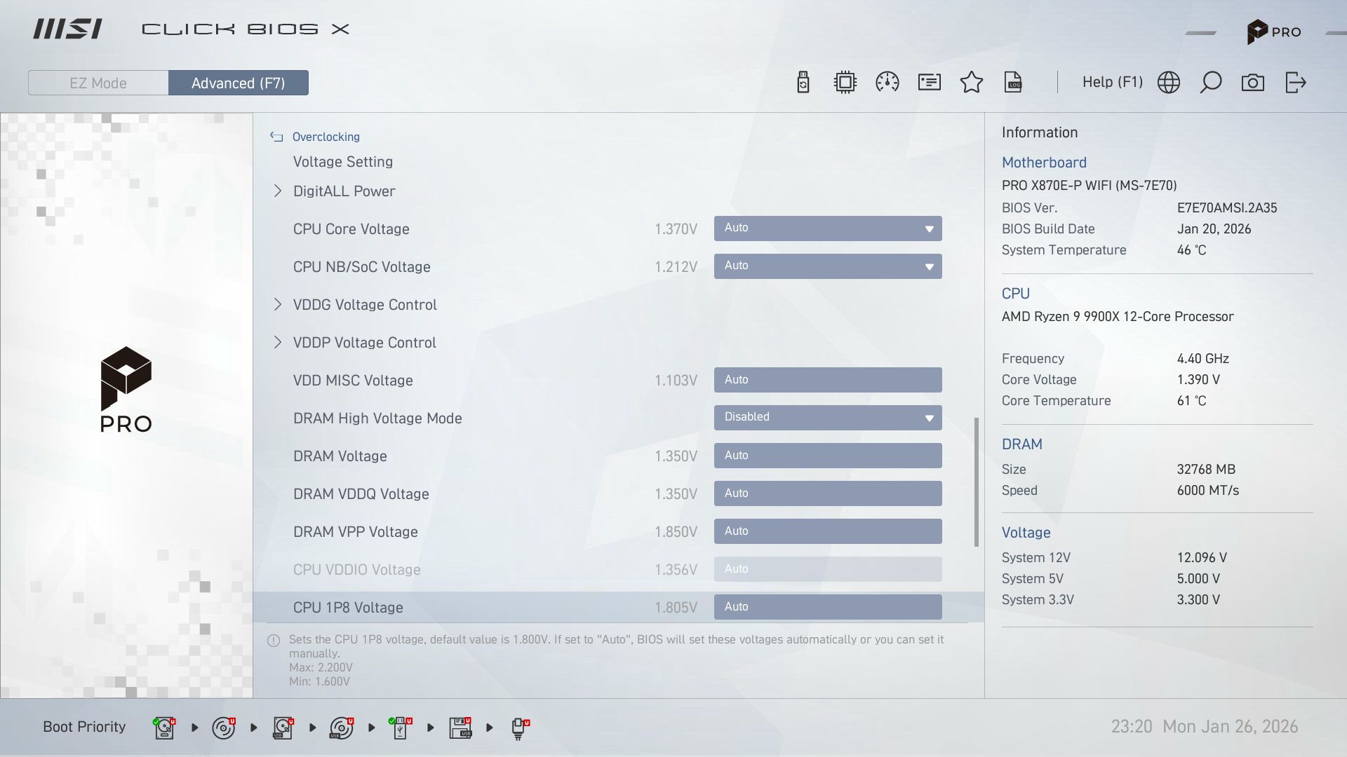 MSI Pro X870E-P Wifi