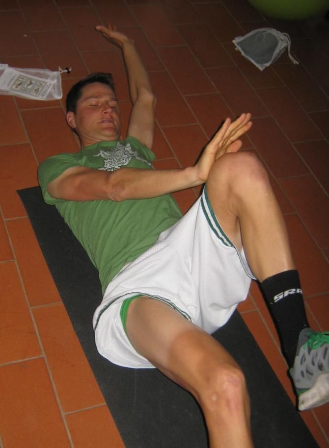 Ted King works hard on the mat
