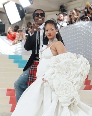 Rihanna and A$AP Rocky during her second pregnancy