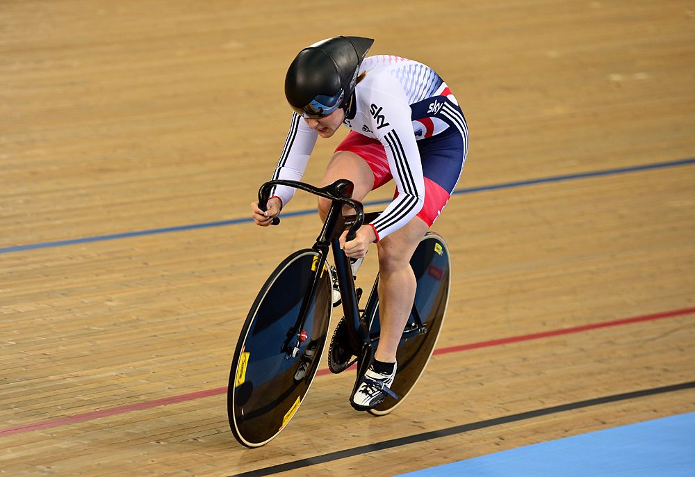 Katy Marchant of Great Britain in action during the 500m Time Trial