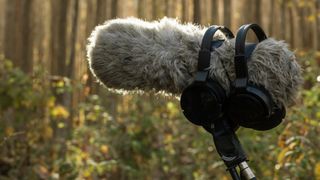 A microphone out in nature