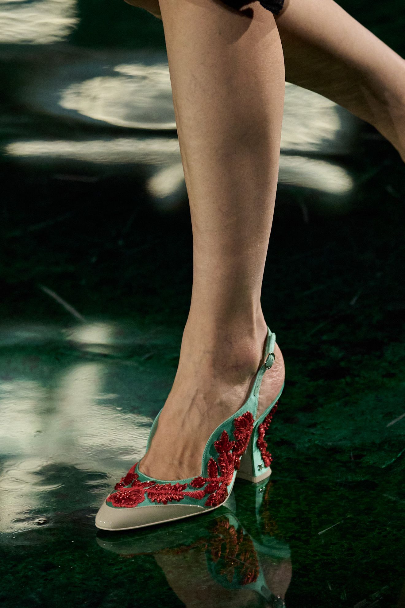 Chanel S/S 27 runway, embellished shoes