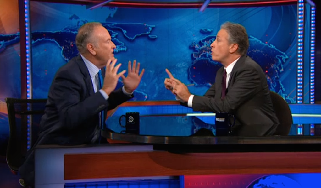 Jon Stewart and Bill O&amp;#039;Reilly nearly come to blows debating &amp;#039;white privilege&amp;#039;