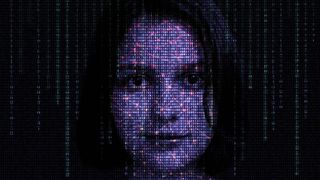 Glitchy synthetic face