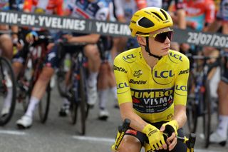 Vingegaard in the Tour de France yellow jersey