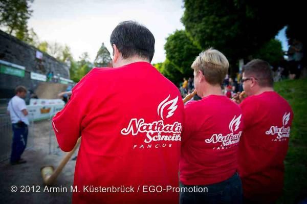 Fans of Nathalie Schneitter were out in force