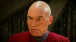 Jean Luc Picard appearing perplexed and mildly disgusted. 