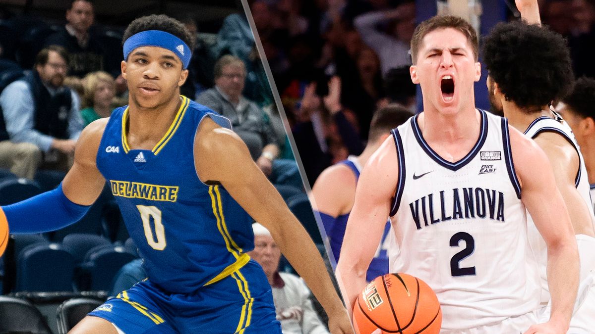 Jameer Nelson Jr. (L) and Collin Gillespie (R) will face off in the Delaware vs Villanova live stream