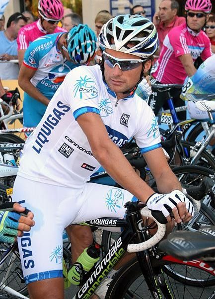 UCI Pro Tour leader Danilo Di Luca (Liquigas) on the start line.