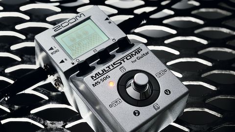 Zoom MS-50G MultiStomp on a metal background