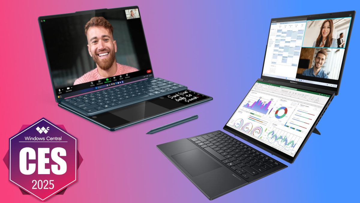 Lenovo and ASUS unveil refreshed dualscreen laptops at CES 2025