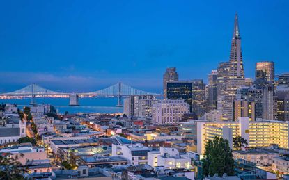 San Francisco at night, view from Telegraph Hill.