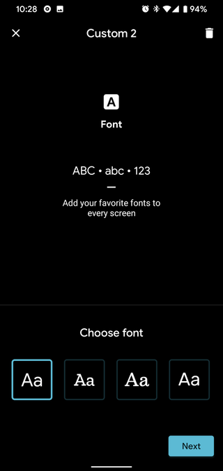 Select your font