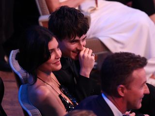 Kylie Jenner and Timothée Chalamet attend the 2025 BAFTA Awards ceremony