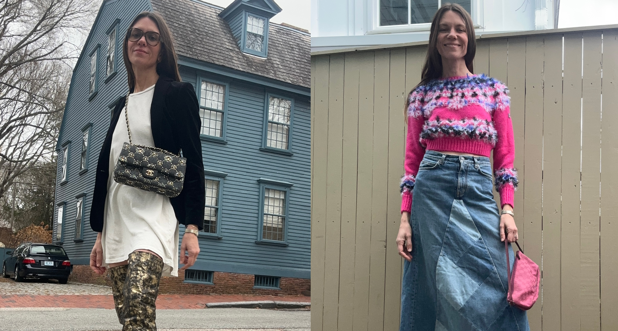 Julia Gall wearing New Year's Eve outfits