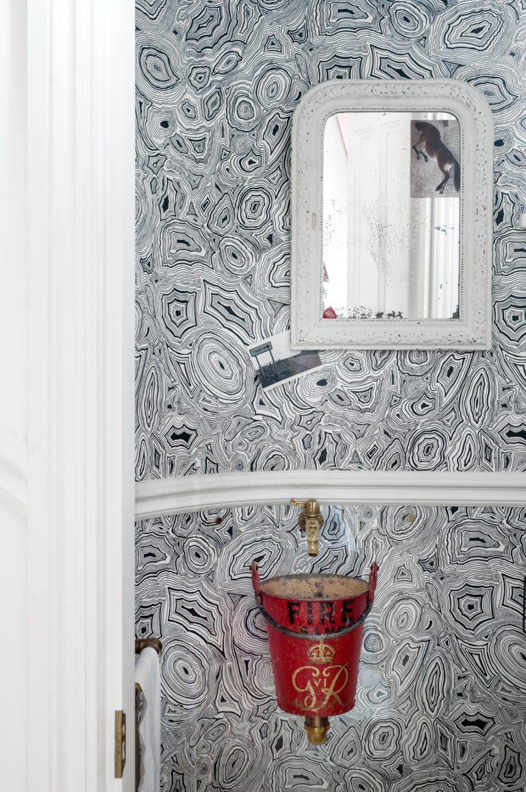 bathroom wallpaper in downstairs loo