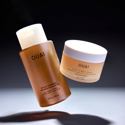 Ouai Hair Care Set - Clarifying Shampoo &amp; Exfoliating Scalp Scrub - Deep Cleansing &amp; Balancing - Hair Care Kit With Detox Shampoo &amp; Travel Size Sugar Scrub for Scalp (2 Count)