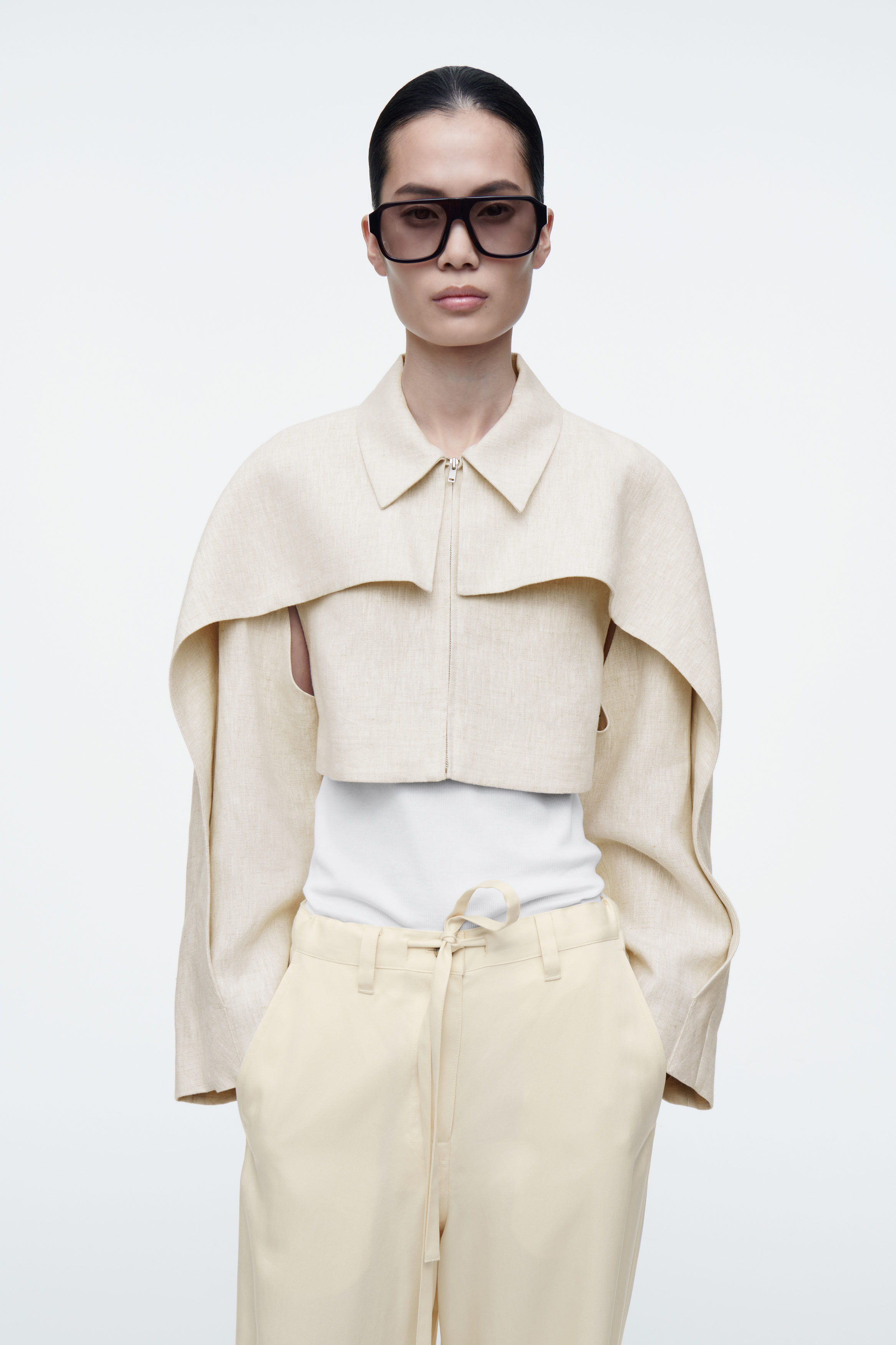 Cropped Linen Jacket