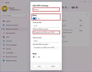 Windows 11 Wi-Fi DOH configuration