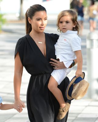 Kim Kardashian and Mason Disick visit Miami Childrens Museum on October 3, 2012 in Miami, Florida.