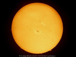 Massive Sunspot AR1967 in Hydrogen Alpha Light by John Chumack
