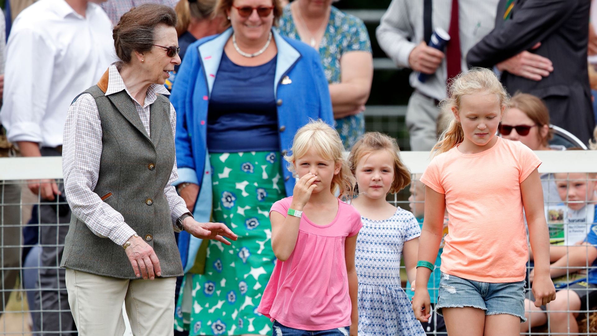 Princess Anne with three of her granddaughters