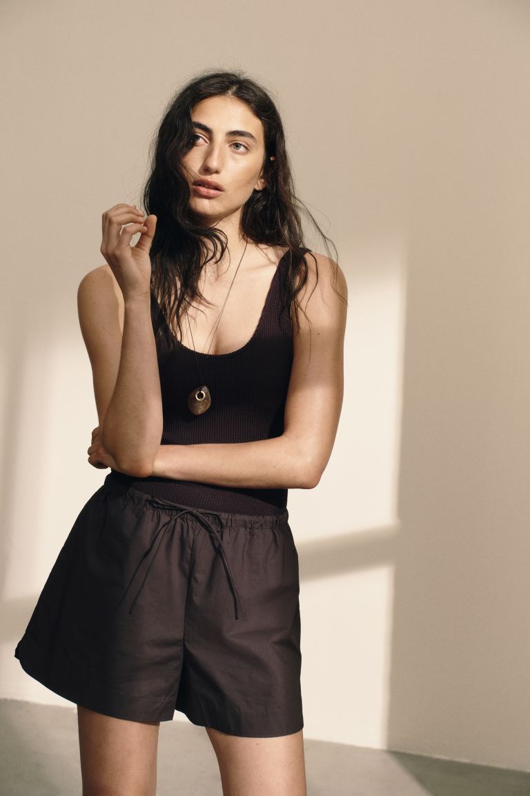 Cotton Drawstring Shorts