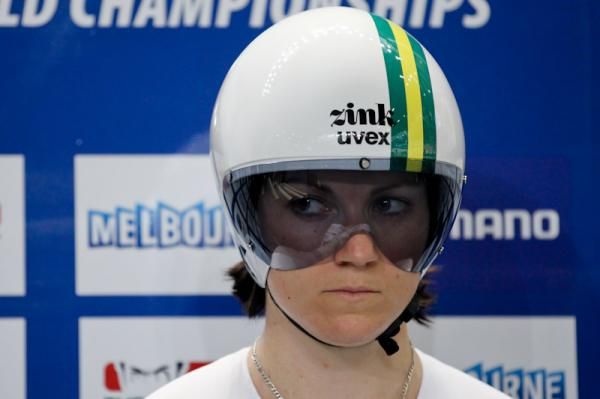 Anna before the final heat with Pendleton.