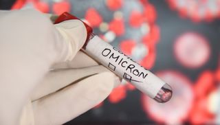 A test sample labeled omicron.