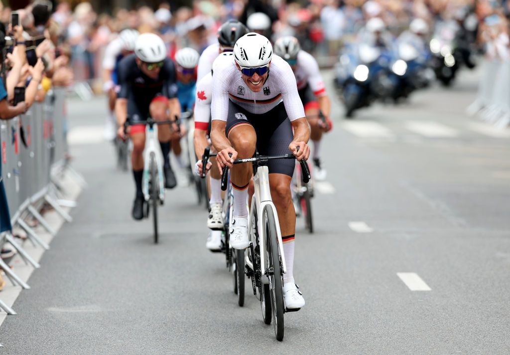 Nils Politt during the 2024 Olympic Games Men&#039;s Road Race