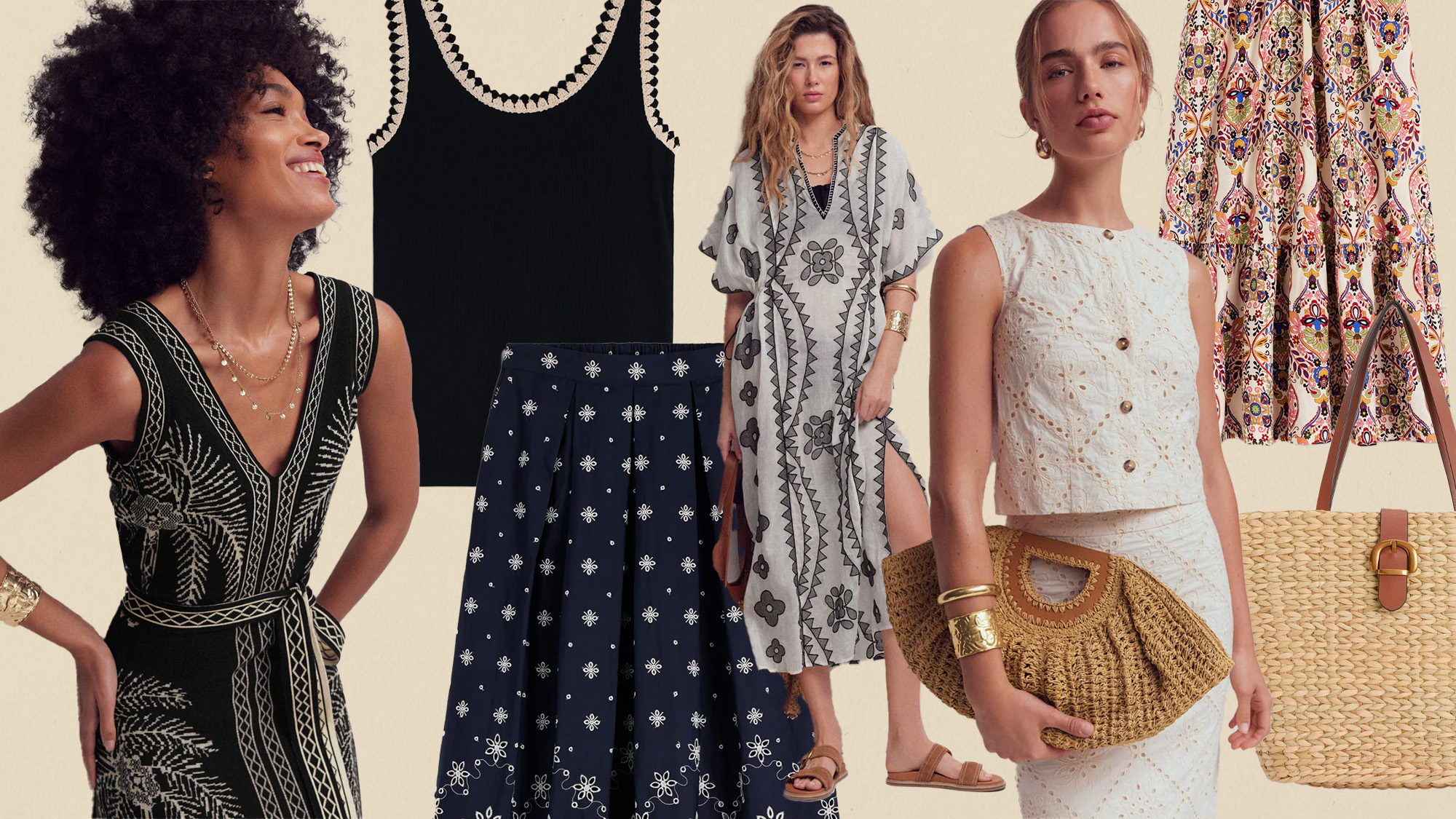 Collage Image of Pieces From Boden's Vacation Edit