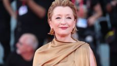 Lesley Manville attends the "Queer" red carpet during the 81st Venice International Film Festival