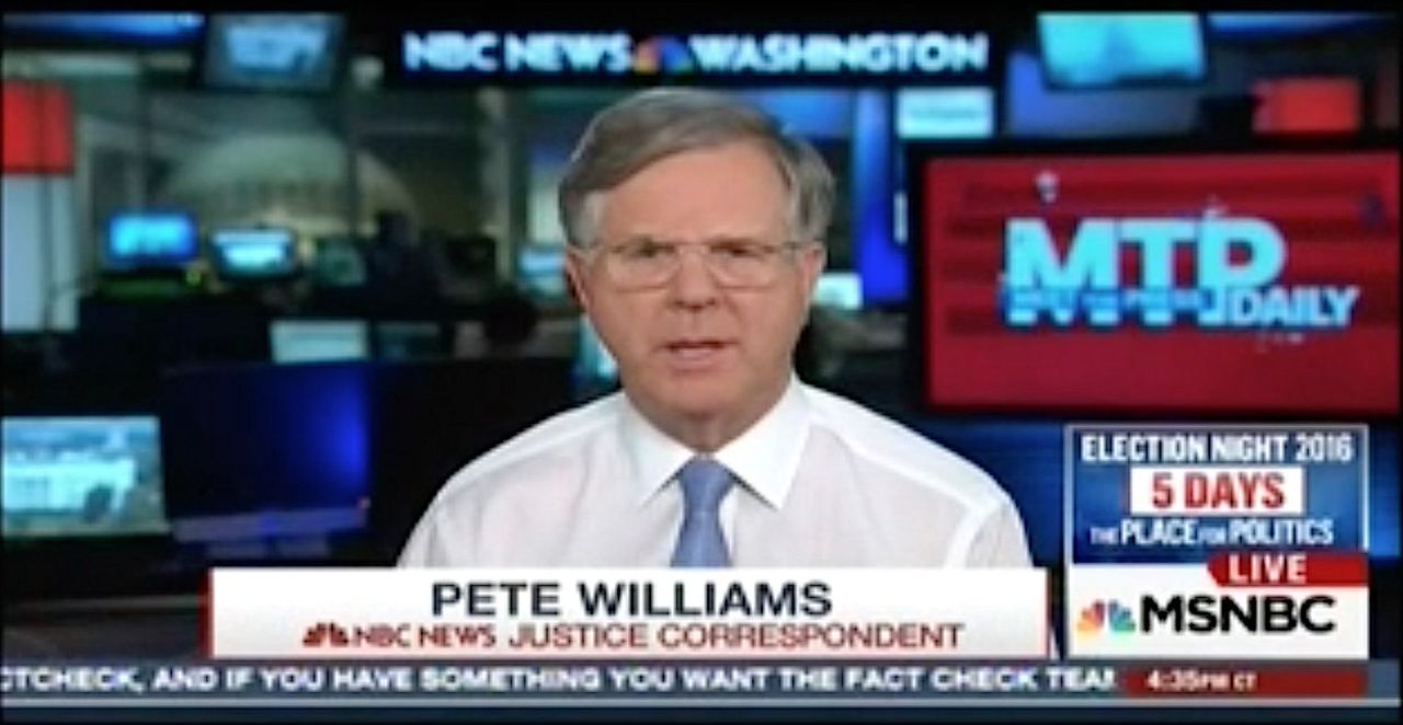 Pete Williams says there is not Clinton Foundation investigation at FBI