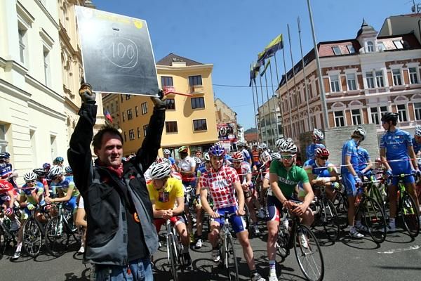 At the start of the race.