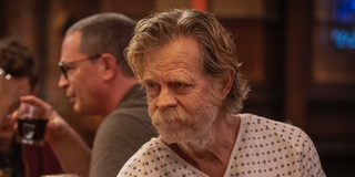 william h. macy's frank gallagher in the bar wearing hospital gown on shameless series finale