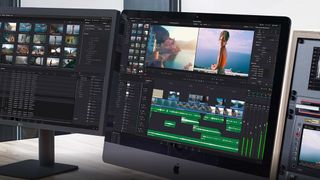 DaVinci Resolve 18 video editing software in use