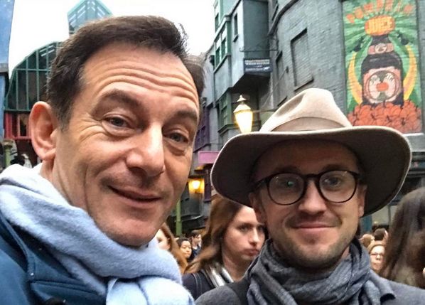 Jason Isaacs and Tom Felton