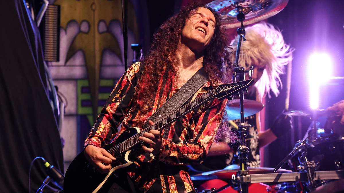Guitarist Marty Friedman performs on stage at Brooklyn Bowl Nashville on April 14, 2023 in Nashville, Tennessee.