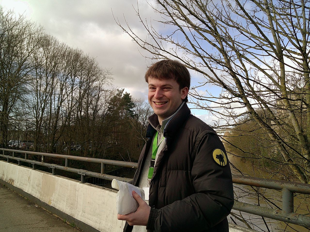 A photo of a man smiling, taken on a Camp Snap Screen-Free digital camera