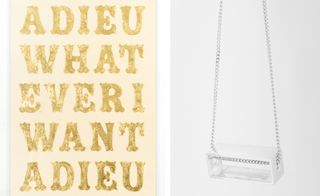 Left: John Aaron Frank, On, doubt and right: Charlotte Greville’s Charm Necklace