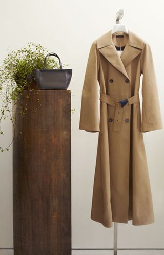 Room with overcoat on hanger